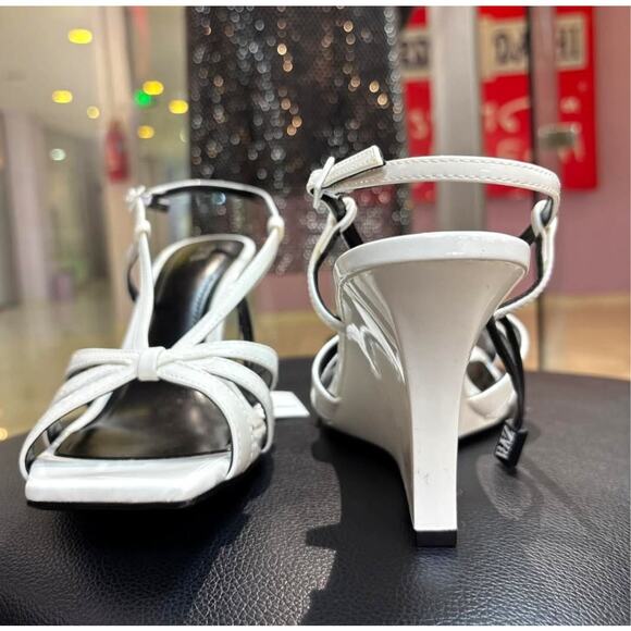 RARE!!! ZARA White Strappy Wedge Heels NWT - Picture 6 of 15